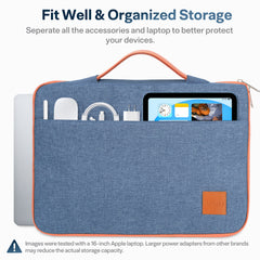 Laptop Sleeve 15.6''-17.3'',Zipper Laptop Bag,Laptop Case Compatible with Apple MacBook,HP,Dell,Acer,Asus Notebook,Shockproof Soft Padded Cover Carrying Computer Bag,Denim Blue