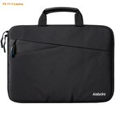 Aisboks 16-17.3''Zipper Laptop Bag for Men&Women,Laptop Sleeve 17'',Water Resistant Laptop Case,Shockproof Soft Padded Cover Carrying Computer Bag with MacBook, HP, Dell, Acer Notebook,Black