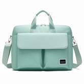 Aisboks 11-16'' Laptop Bag,Business Briefcase for Women, Water-Resistant Computer Messenger Bag, 15.6 Inch Laptop Shoulder Bag with Luggage Strap for Work Travel, Mint Green