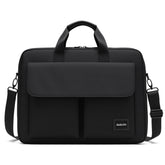 Aisboks 11-16''Laptop Shoulder Bag,15.6''Laptop Bag for Men & Women, Water-Resistant Computer Messenger Bag, Business Briefcase with Luggage Strap for Work Travel, Black