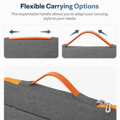 15.6''-17.3''Laptop Case,Laptop Sleeve 16'',Zipper Laptop Bag,Wear Resistance,Shockproof Soft Padded Cover Carrying Computer Bag,Gray