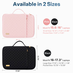 Aisboks Black Laptop Sleeve 16''-17.3'',Zipper Laptop Bag,17''Laptop Case Compatible with HP,LG,Dell,Lenovo,Asus,Acer Notebook,Shockproof Soft Padded Cover Carrying Computer Bag