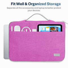 Aisboks 13-15'' Laptop Case for MacBook Pro 16 Laptops,Fuchsia Slim & Lightweight 15.6'' Laptop Sleeve with Soft Padded Lining, Stylish Computer Carrying Bag for Women