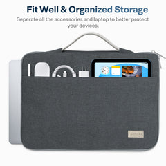 Aisboks Laptop Case for MacBook Pro 16&15", 15.6" Ultra-Slim Laptops, Professional 14" Laptop Sleeve with Soft Padding, Slim Lightweight Carrying Bag,Charcoal Grey