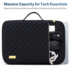Aisboks Black Laptop Sleeve 16''-17.3'',Zipper Laptop Bag,17''Laptop Case Compatible with HP,LG,Dell,Lenovo,Asus,Acer Notebook,Shockproof Soft Padded Cover Carrying Computer Bag