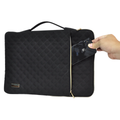 Lady Laptop bag,Wear Resistant College Computer Bag for Women Fits 15.6 Inch Laptop and Notebook-Black