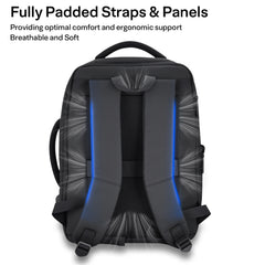 Aisboks Travel Laptop Backpack with USB Charging Port – 36L Expandable Luggage Bag (40% Extra Space) for 17/15.6-Inch Laptops, Black