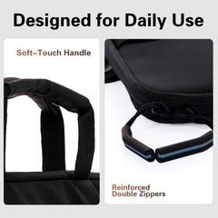 Zipper Laptop Bag 13''-17.3'', Laptop Sleeve 15.6'',Water-Resistant Laptop Case,Wear Resistance Shockproof Soft Padded Cover Carrying Computer Bag, Black