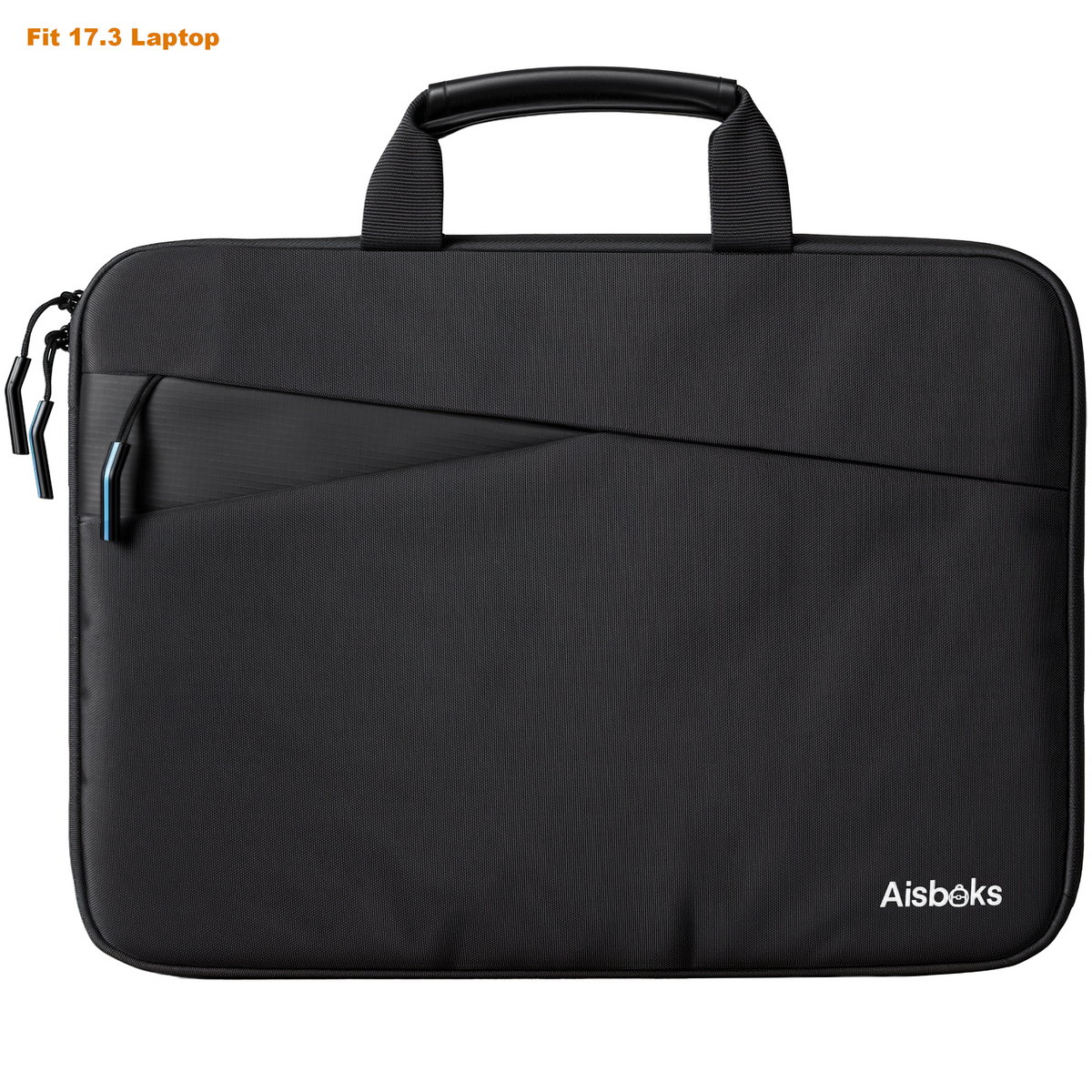 Aisboks 16-17.3''Zipper Laptop Bag for Men&Women,Laptop Sleeve 17'',Water Resistant Laptop Case,Shockproof Soft Padded Cover Carrying Computer Bag with MacBook, HP, Dell, Acer Notebook,Black