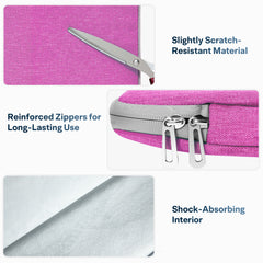 Aisboks 13-15'' Laptop Case for MacBook Pro 16 Laptops,Fuchsia Slim & Lightweight 15.6'' Laptop Sleeve with Soft Padded Lining, Stylish Computer Carrying Bag for Women