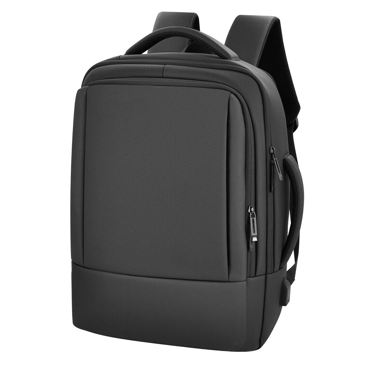 Aisboks Travel Laptop Backpack with USB Charging Port – 36L Expandable Luggage Bag (40% Extra Space) for 17/15.6-Inch Laptops, Black