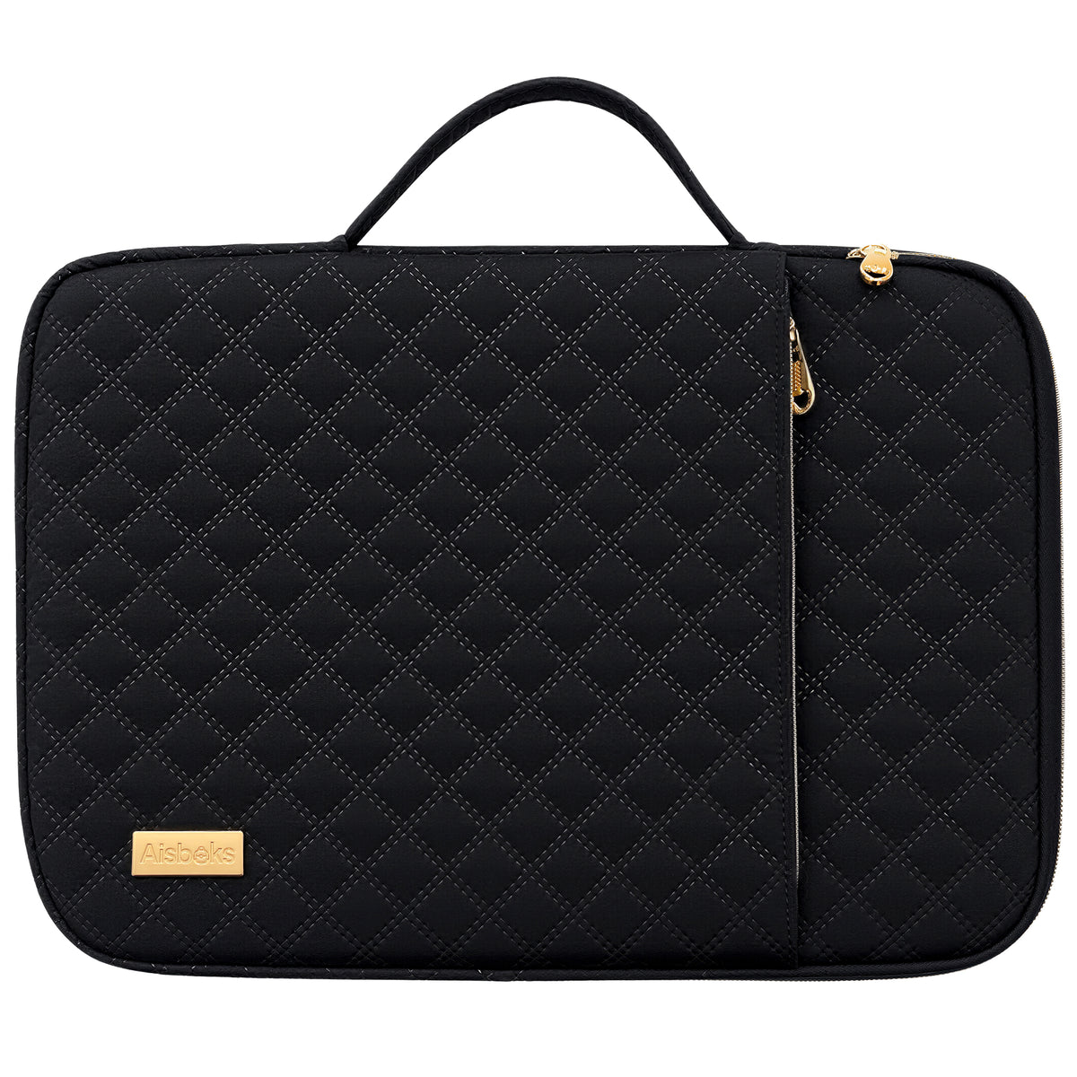 Aisboks Black Laptop Sleeve 15''-16'',Zipper Laptop Bag,15.6''Laptop Case Compatible with HP,LG,Dell,Lenovo,Asus,Acer Notebook,Shockproof Soft Padded Cover Carrying Computer Bag