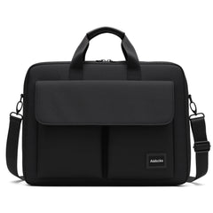 Aisboks 11-16''Laptop Shoulder Bag,15.6''Laptop Bag for Men & Women, Water-Resistant Computer Messenger Bag, Business Briefcase with Luggage Strap for Work Travel, Black