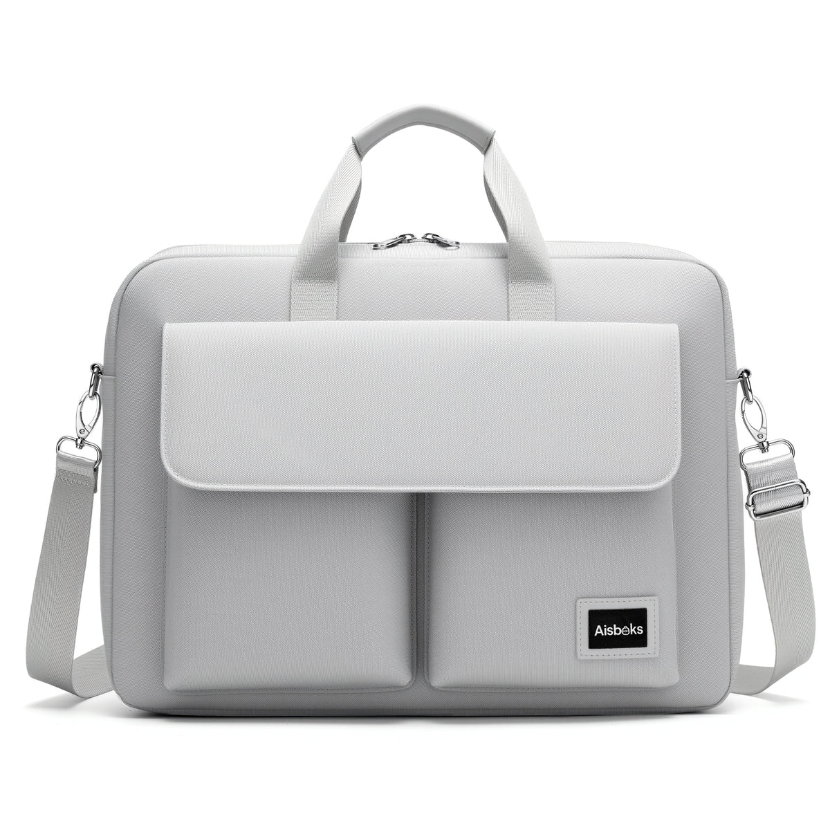 Aisboks Laptop Bag Briefcase 11-16'',Wear and Water Resistance Laptop Shoudler Bag 15.6'',Business Work Travel Computer Messenger Bag,Laptop Sleeve Case for Women & Men,Light Grey