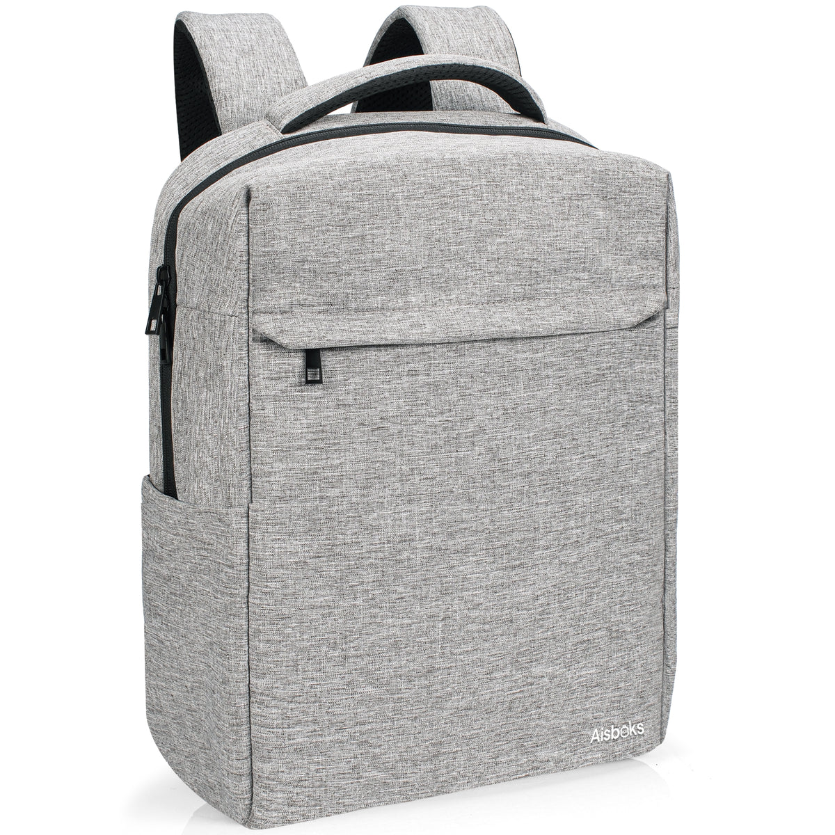 Durable 16''Laptop Backpack for Men and Women,Anti-Theft Travel Backpack,Slim College Backpack,Water-Resistant Carry On Backpack with Back Hidden Pockets,Gray