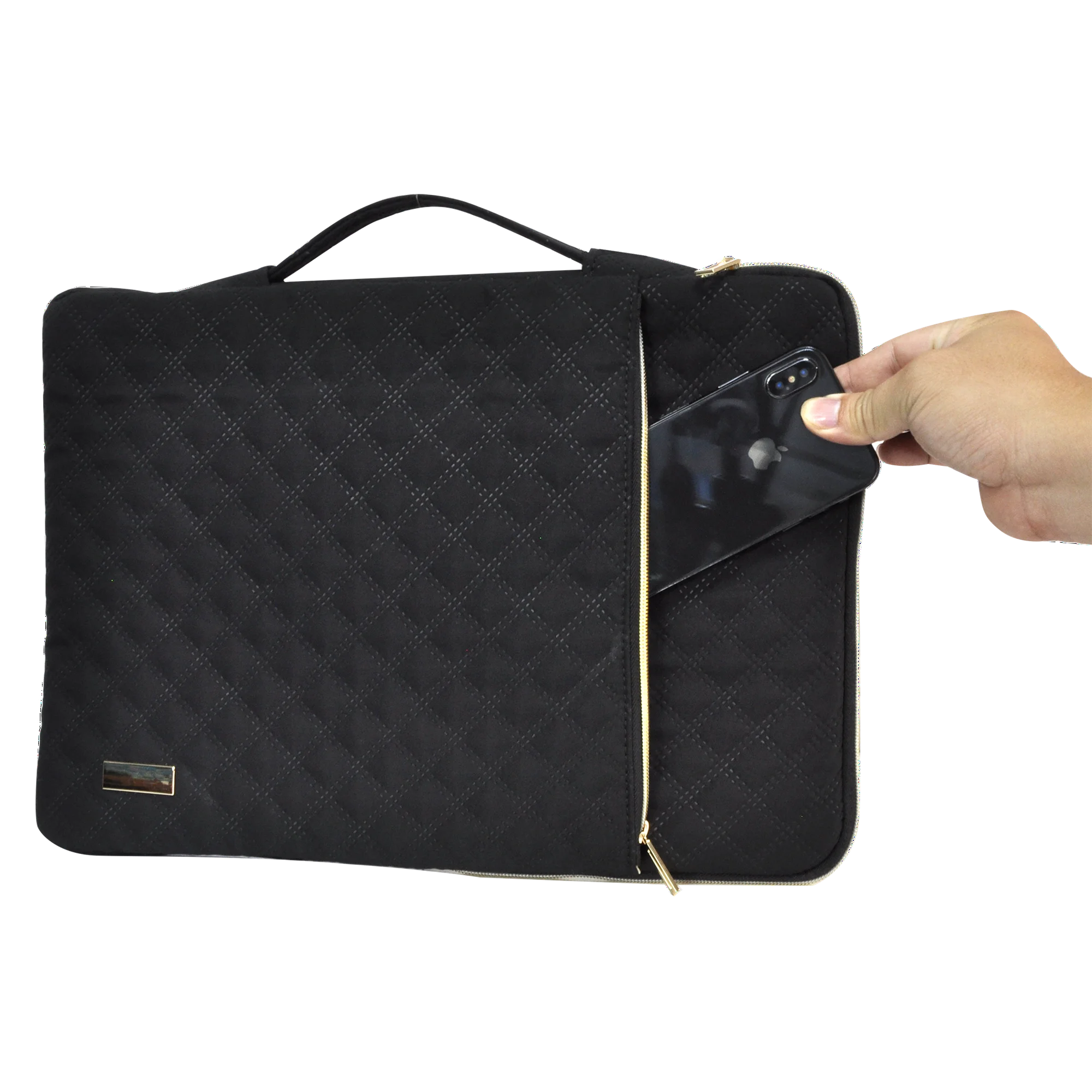 Lady Laptop bag,Wear Resistant College Computer Bag for Women Fits 15.6 Inch Laptop and Notebook-Black