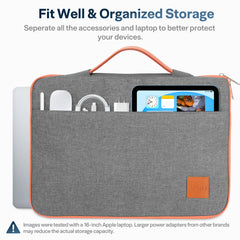15.6''-17.3''Laptop Case,Laptop Sleeve 16'',Zipper Laptop Bag,Wear Resistance,Shockproof Soft Padded Cover Carrying Computer Bag,Gray
