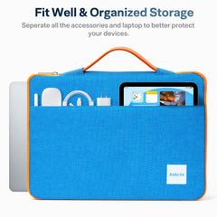 Zipper Laptop Sleeve 13''-15'', 14''Laptop Bag, Fit 15.6" Ultra-Slim Laptops,Wear Resistance Laptop Case Shockproof Soft Padded Cover Carrying Computer Bag, Blue